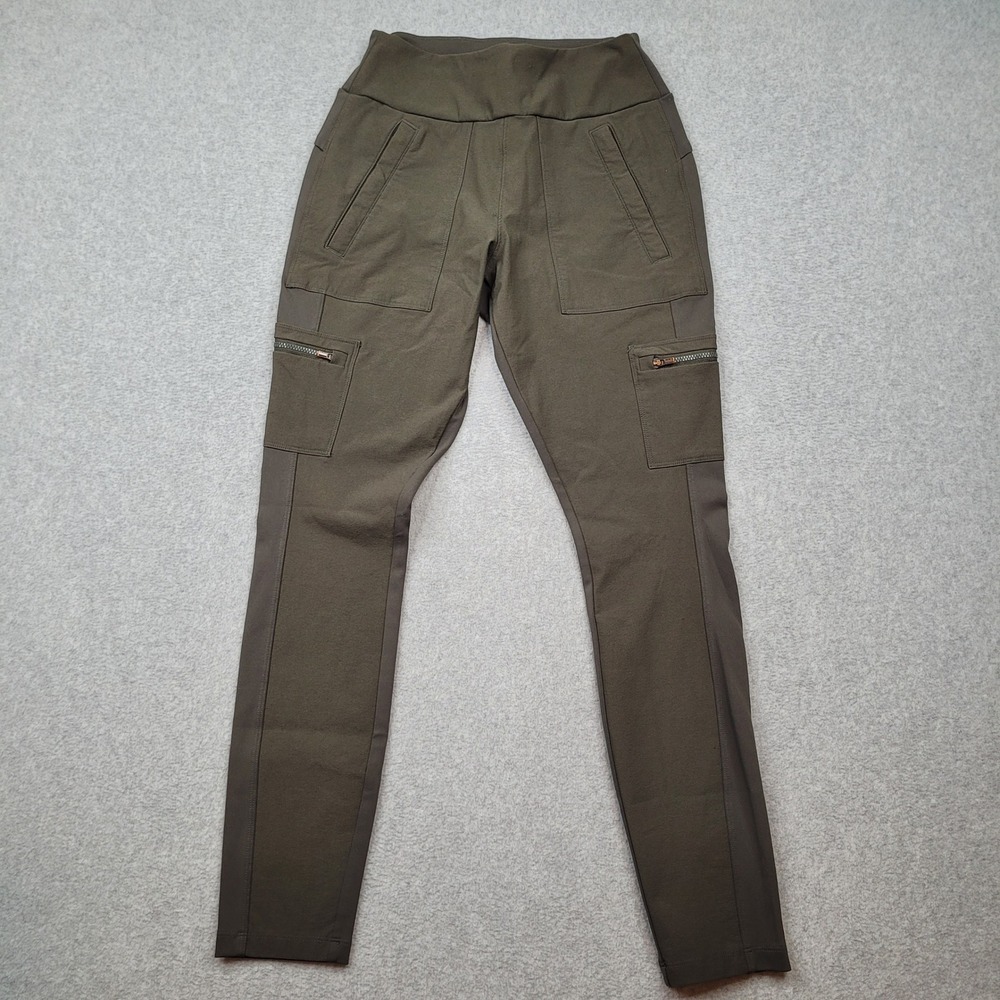 Athleta Headlands Hybrid Cargo Pants Womens 2 Green Slim Fit Hiking Outdoor